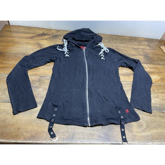 Royal Bones Daang Goodman Women's Jacket Size Medium Zip Up Goth Emo Vtg Y2K - Picture 1 of 12